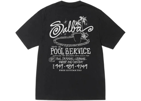 Stussy Pool Service Pigment Dyed Tee Black