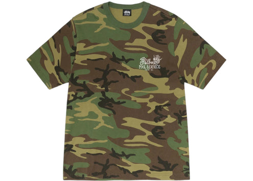 Stussy Pool Service Pigment Dyed Tee Camo
