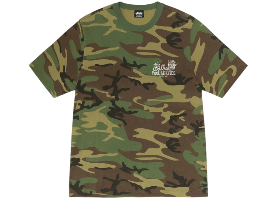 Stussy Pool Service Pigment Dyed Tee Camo