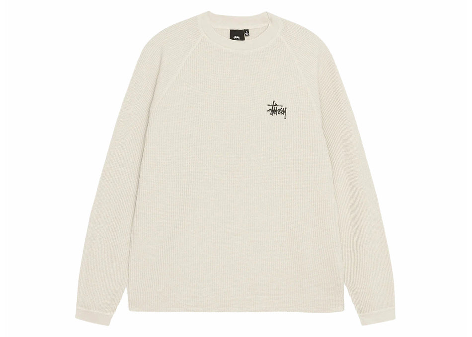 Stussy Raglan Thermal L/S Crew Bone
