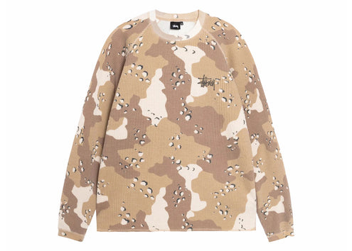 Stussy Raglan Thermal L/S Crew Desert Camo