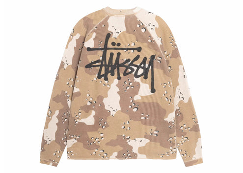 Stussy Raglan Thermal L/S Crew Desert Camo