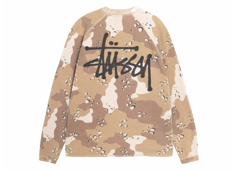Stussy Raglan Thermal L/S Crew Desert Camo
