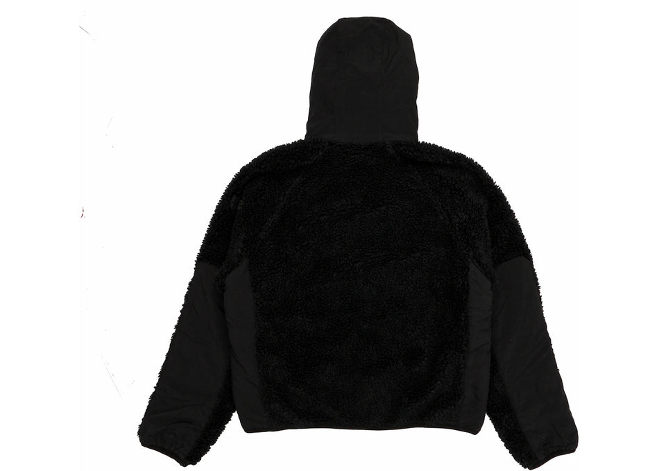 Stussy Sherpa Paneled Hooded Jacket Black