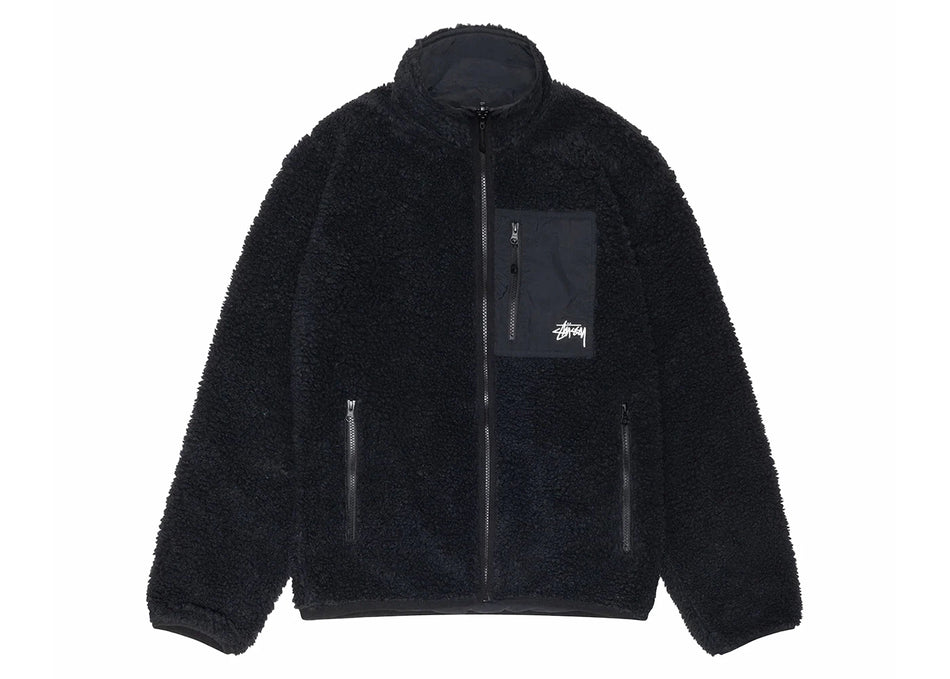 Stussy Sherpa Reversible Jacket Black