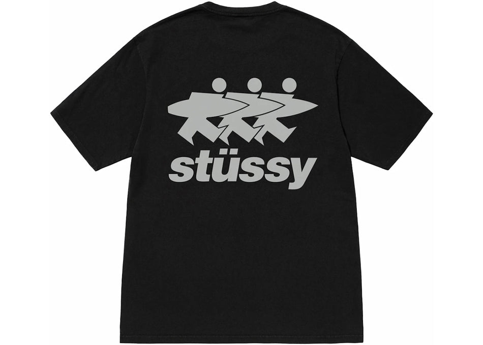 Stussy Surfwalk Pigment Dyed Tee Black