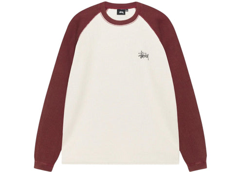 Stussy Thermal 2 Tone Raglan Shirt White