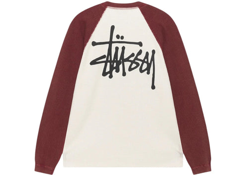 Stussy Thermal 2 Tone Raglan Shirt White