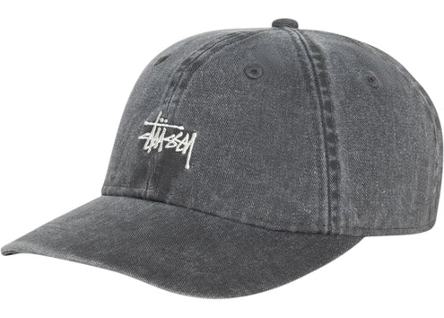 Stussy Washed Basic Cap Cap Washed Charcoal