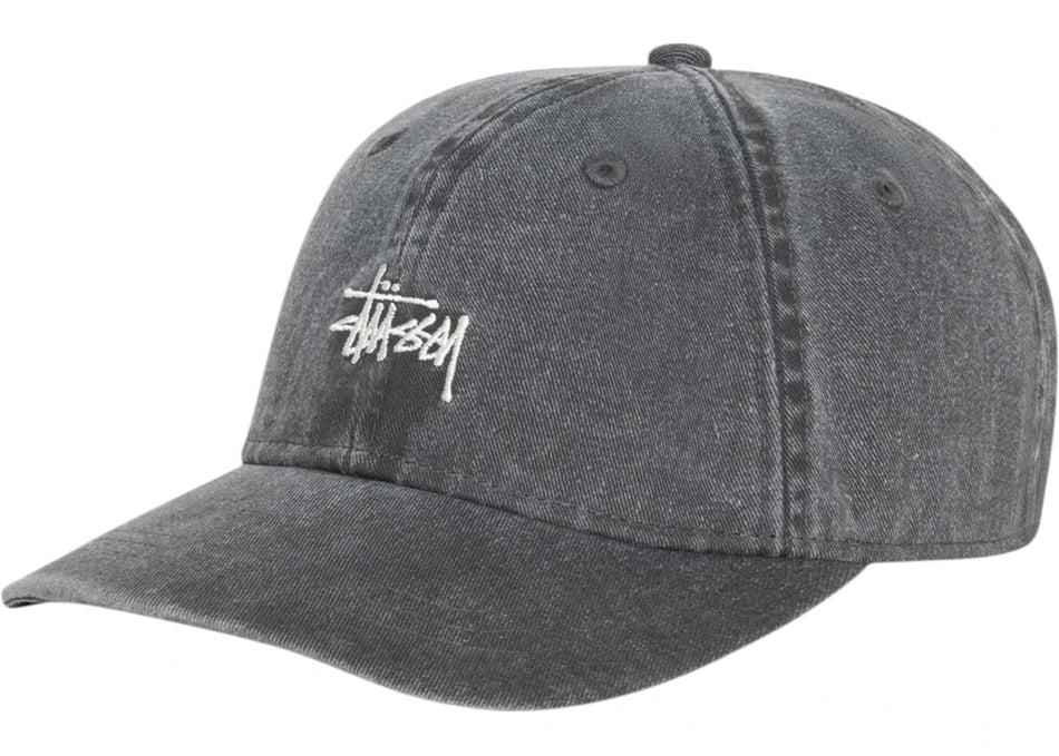 Stussy Washed Basic Cap Cap Washed Charcoal
