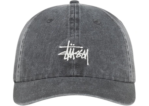 Stussy Washed Basic Cap Cap Washed Charcoal