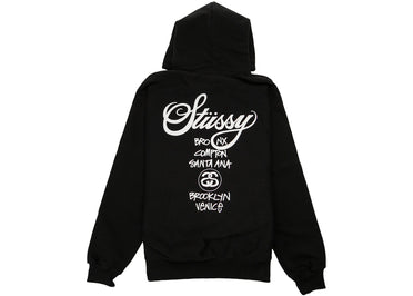 Stussy World Tour Hoodie Black