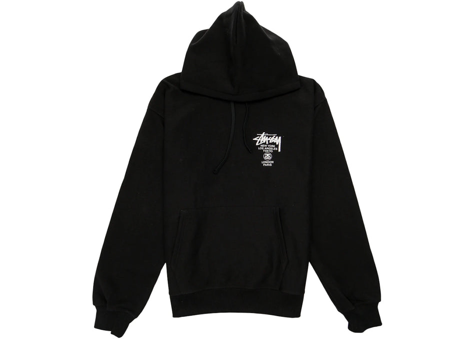 Stussy World Tour Hoodie Black