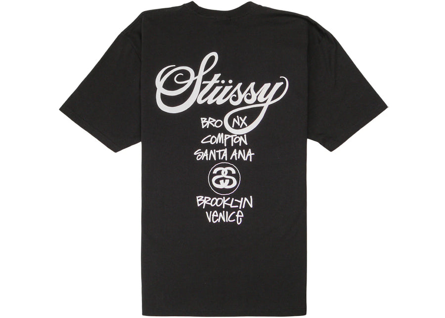 T-shirt Stussy World Tour noir