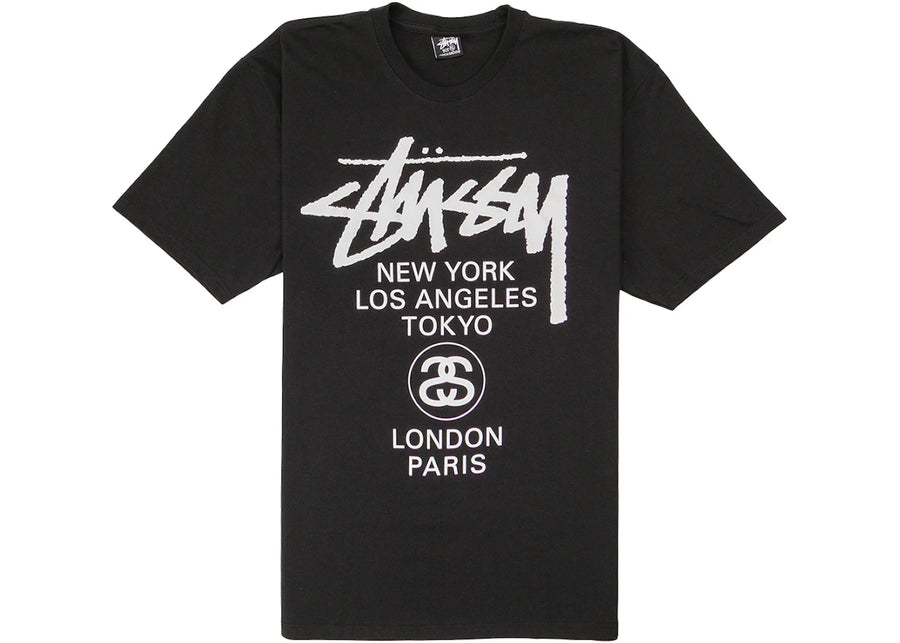 T-shirt Stussy World Tour noir