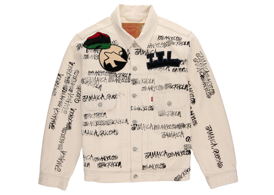 Veste en jean blanche Stussy x Denim Tears x Our Legacy TTL