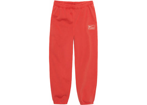 Stussy x Nike Pigment Dyed Fleece Sweatpants Habanero Red