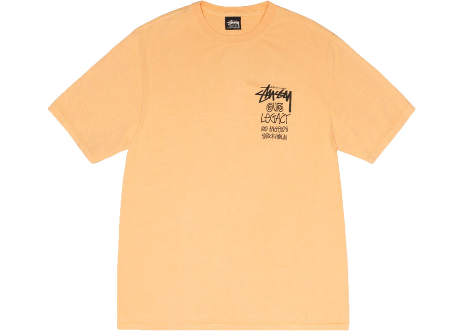 Stussy x Our Legacy Work Shop 8 Ball Yin Yang Pigment Dyed Tee Peach