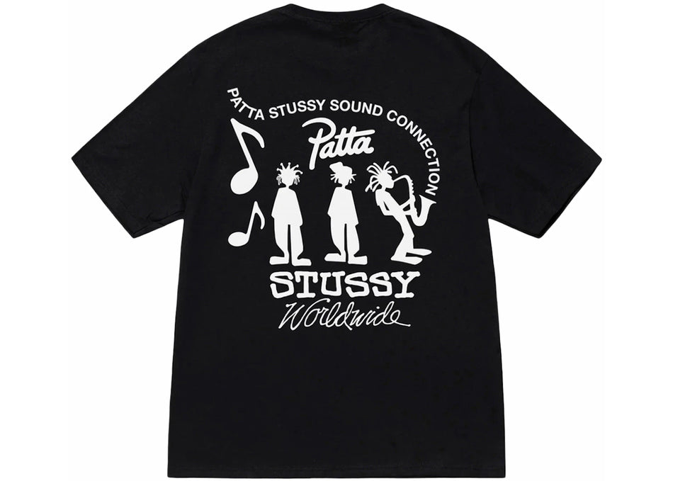 Stussy x Patta Sound Connection Tee Black