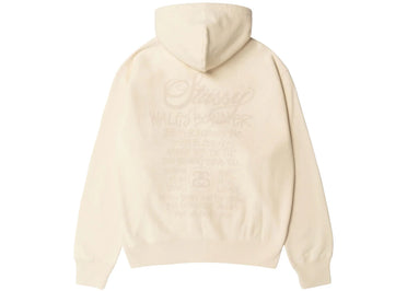 Sweat à capuche zippé Stussy x Wales Bonner Fleece ivoire
