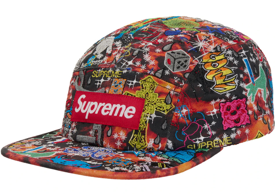Supreme AOI Embroidered Camp Cap Red