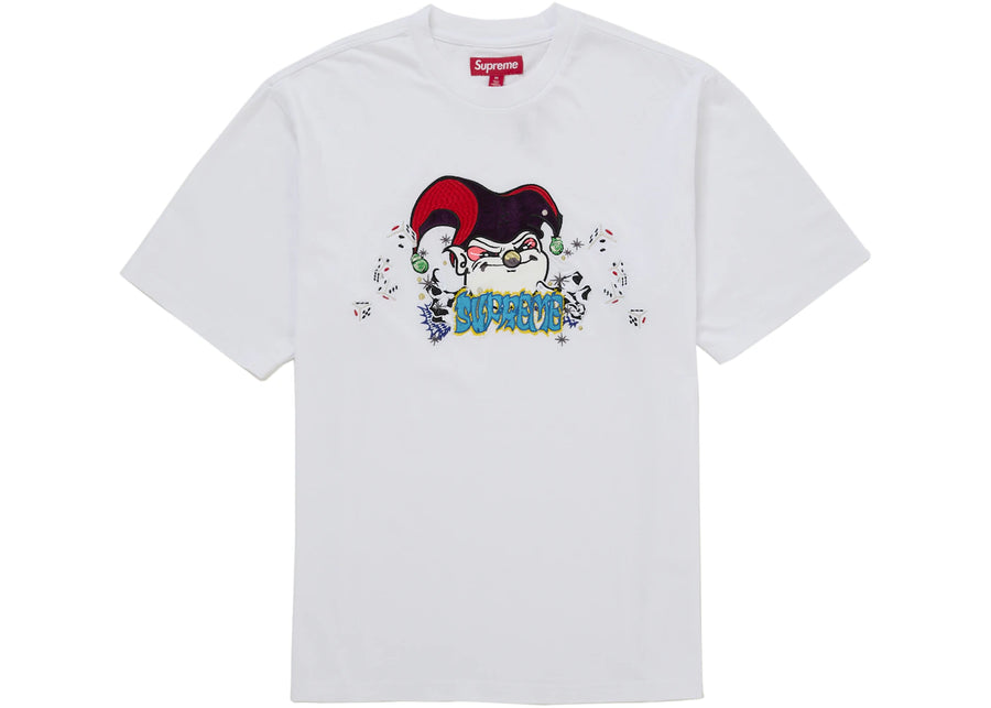 Haut blanc Supreme AOI Jester à manches courtes