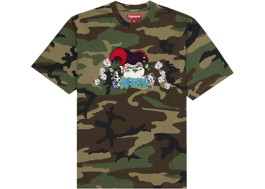 Haut Supreme AOI Jester manches courtes camouflage forêt