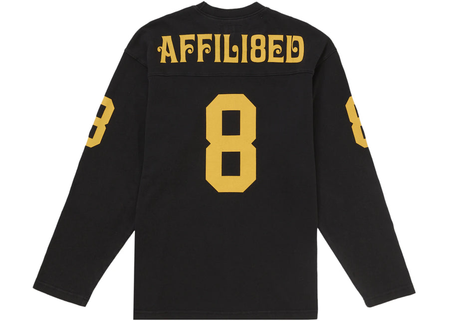 Maillot de football noir à manches longues Supreme Affiliated