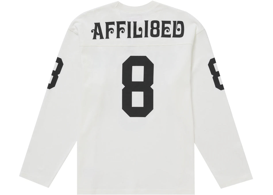 Supreme Affiliated L/S Football Top White
