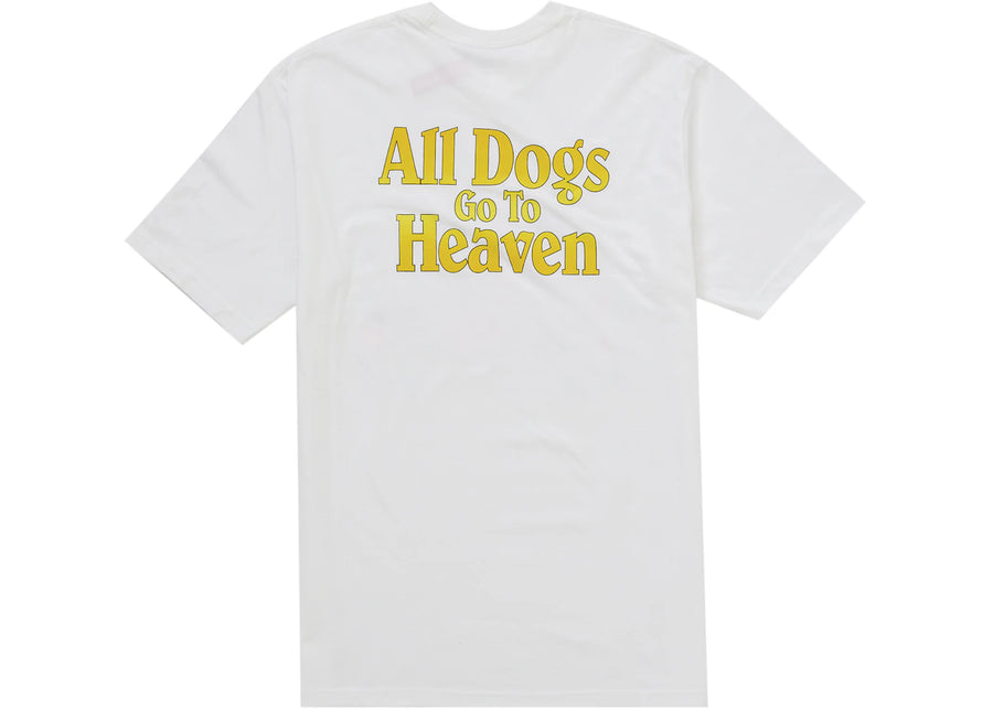 T-shirt blanc Supreme « Tous les chiens vont au paradis »