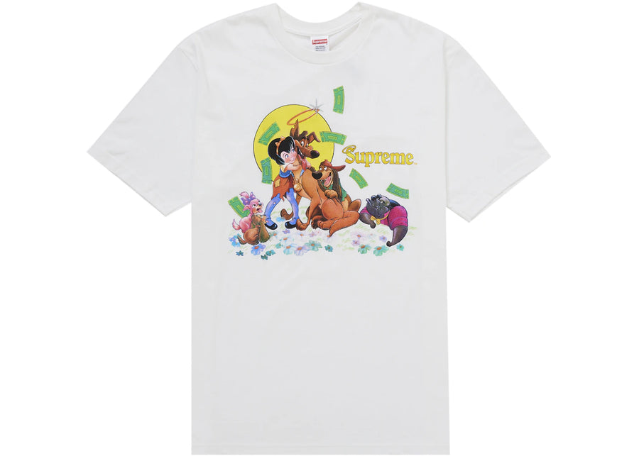 T-shirt blanc Supreme « Tous les chiens vont au paradis »