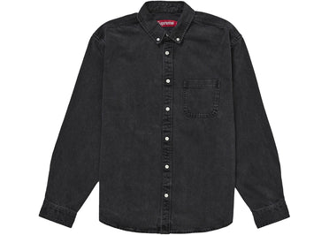 Chemise en jean noire Supreme à appliqués