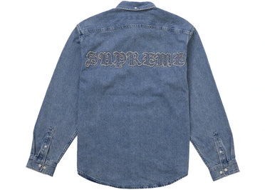 Chemise en denim indigo Supreme Applique