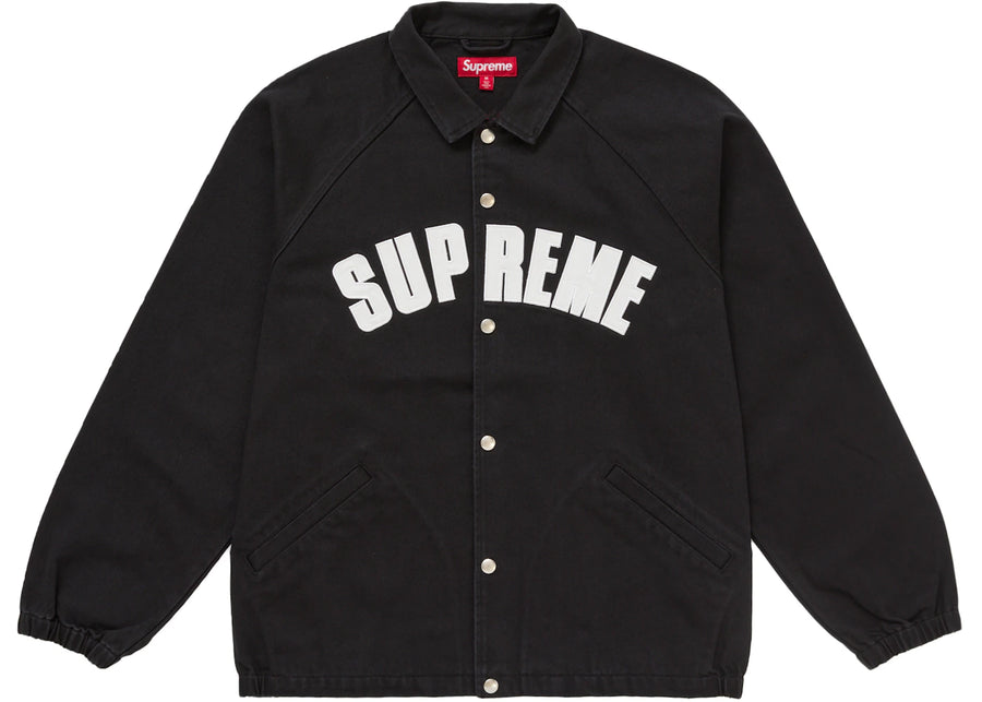 Veste de coach en denim Supreme Arc (SS25) Noire