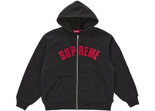 Supreme Arc Thermal Lined Zip Up Hooded Sweatshirt Black