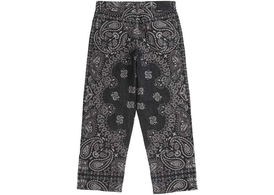 Supreme Bandana Jacquard Baggy Jean Black