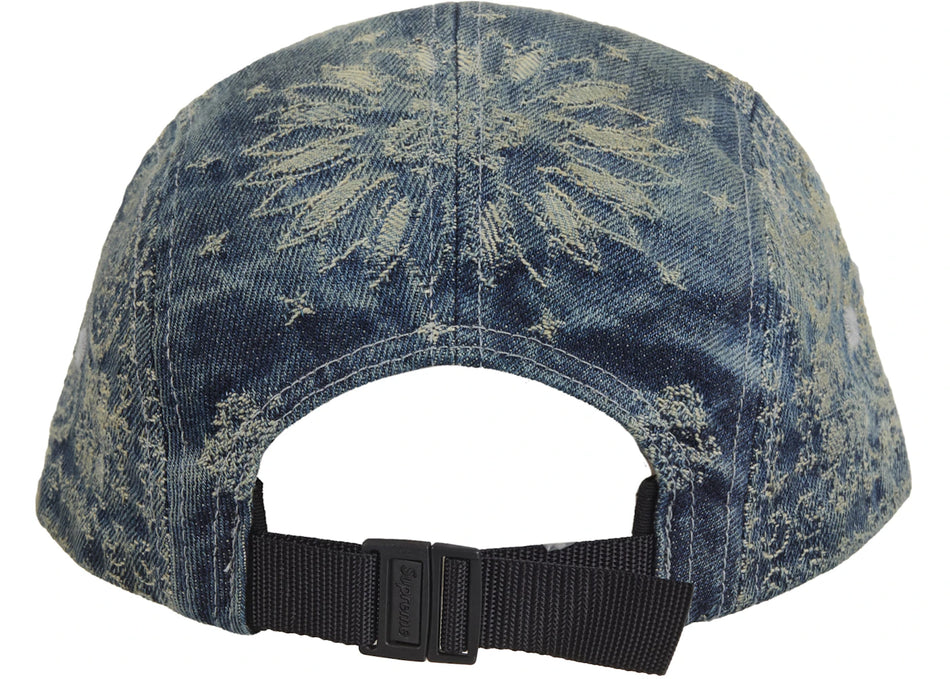 Supreme Bandana Jacquard Denim Camp Cap Blue