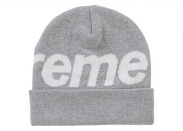 Supreme Big Logo Beanie (FW24) Ash Grey