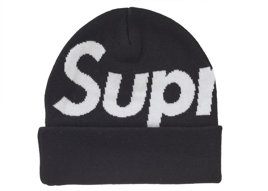 Bonnet Supreme à grand logo (FW24) Noir