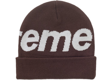 Bonnet Supreme à grand logo (FW25) Marron