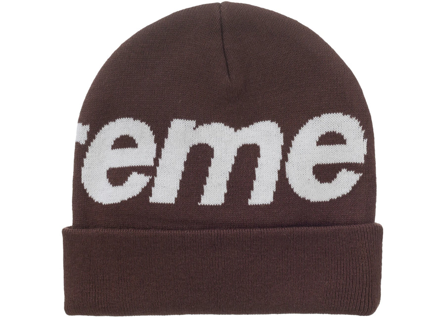 Supreme Big Logo Beanie (FW25) Brown
