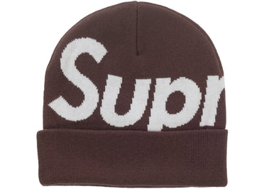 Bonnet Supreme à grand logo (FW25) Marron