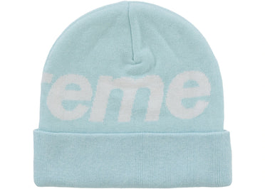 Bonnet Supreme à grand logo (FW25) bleu clair