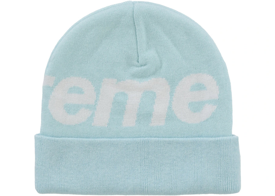 Supreme Big Logo Beanie (FW25) Light Blue