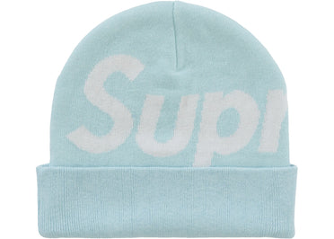 Bonnet Supreme à grand logo (FW25) bleu clair