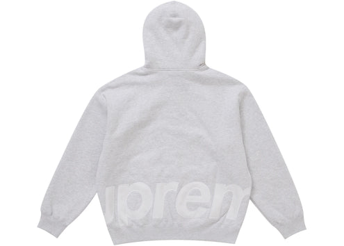 Supreme Big Logo Zip Up Hooded Sweatshirt Ash Grey