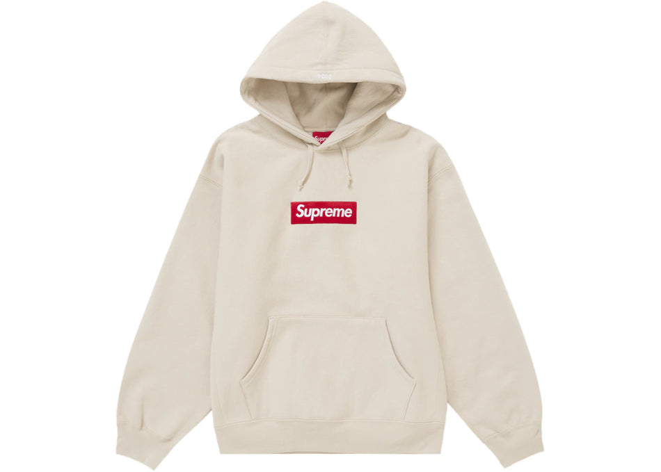 Supreme Box Logo Hooded Sweatshirt (FW24) Stone