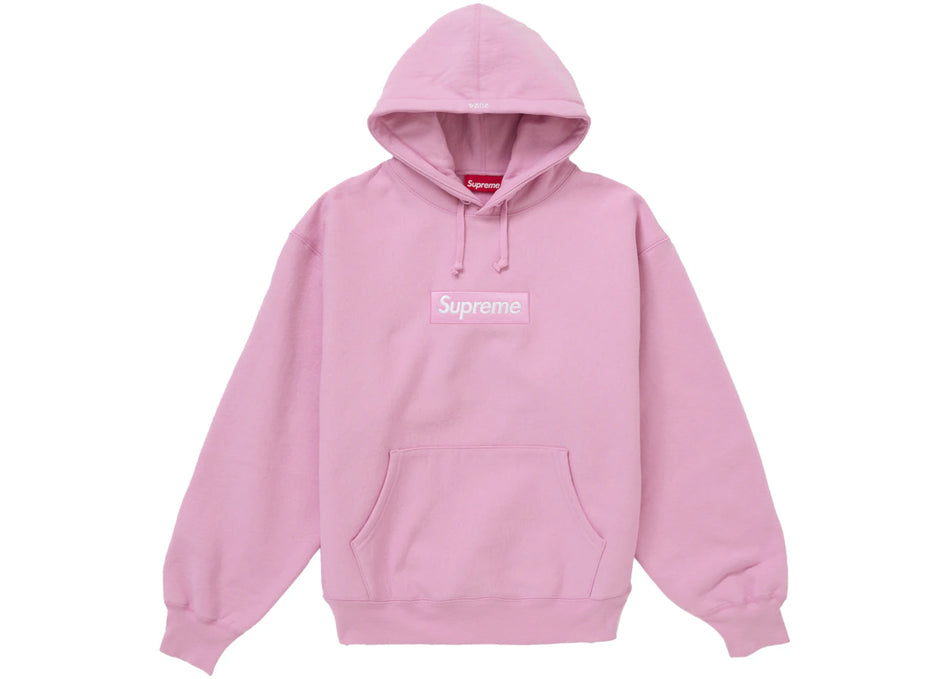 Supreme Box Logo Hooded Sweatshirt (FW24) Pink