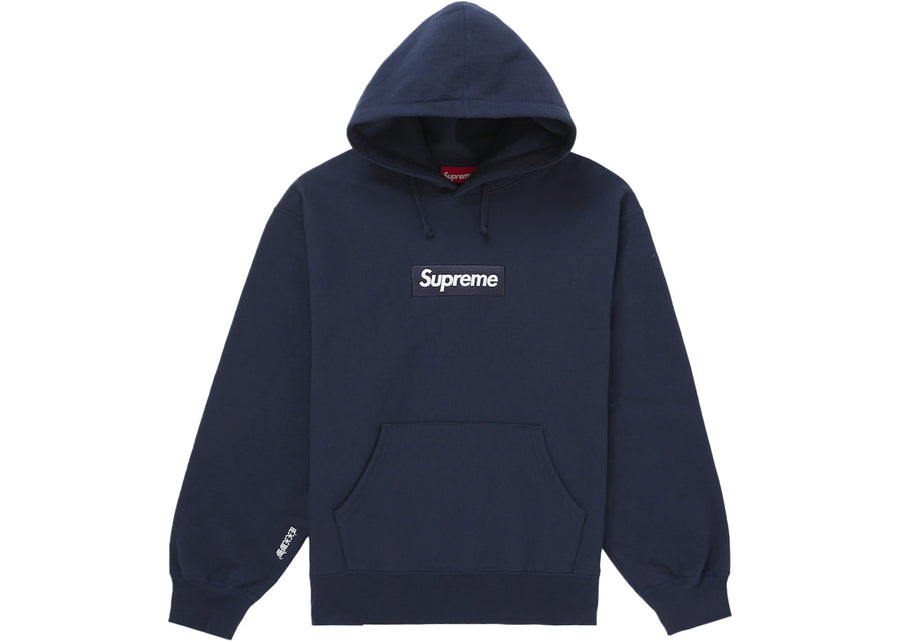 Sweat à capuche Supreme Box Logo (FW25) Bleu marine