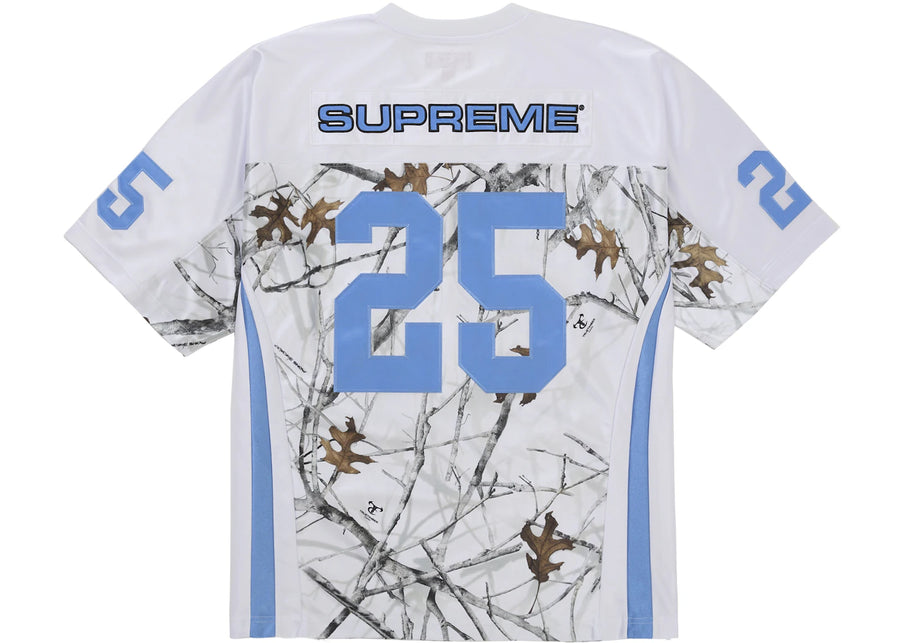 Maillot de football blanc Supreme pour la sensibilisation au cancer du sein